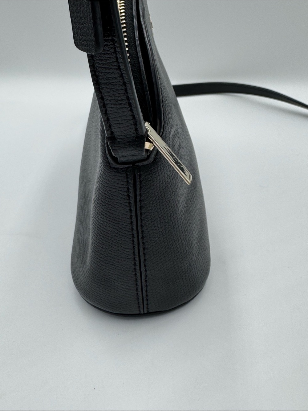 kate spade Black Cross-Grain Leather Crossbody w/ Gold Logo & Adjustable Strap - Picture 5 of 9